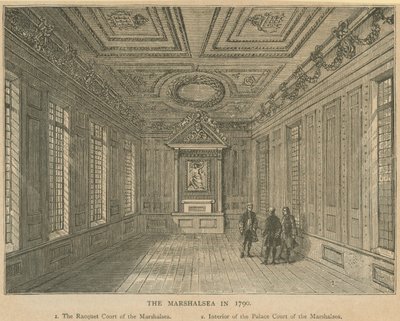 Interior del Palacio de la Corte de la Prisión Marshalsea de English School