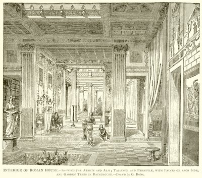Interior de una casa romana de English School