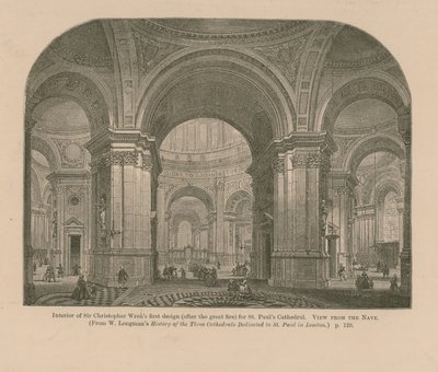 Interior del primer diseño de Sir Christopher Wren de English School