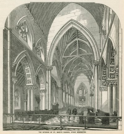 Interior de la Iglesia de Santa María en Stoke Newington de English School