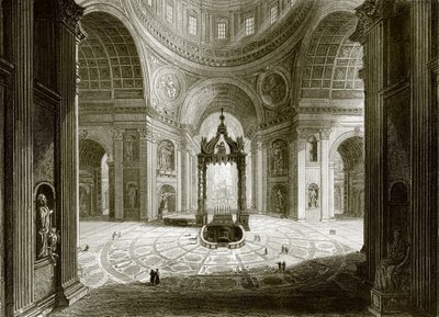 Interior de San Pedro en Roma de English School