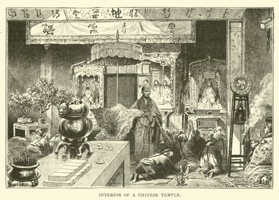Interior de un templo chino de English School