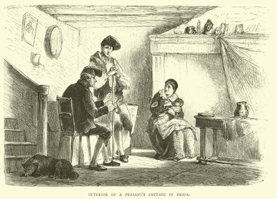 Interior de una cabaña de campesinos en Briga de English School