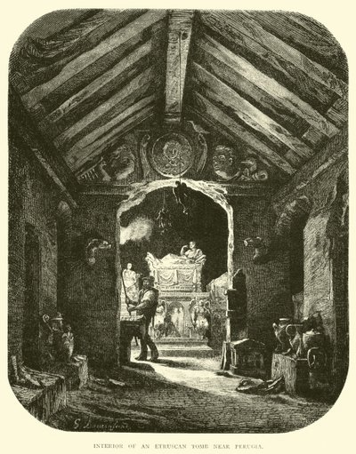 Interior de una Tumba Etrusca cerca de Perugia de English School