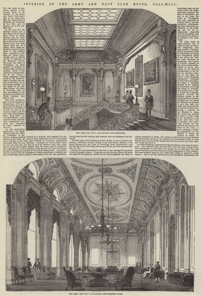 Interior de la Casa del Club del Ejército y la Marina, Pall-Mall de English School