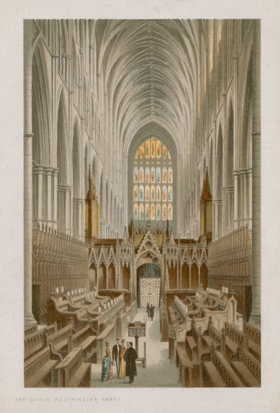 Interior del Coro de la Abadía de Westminster de English School