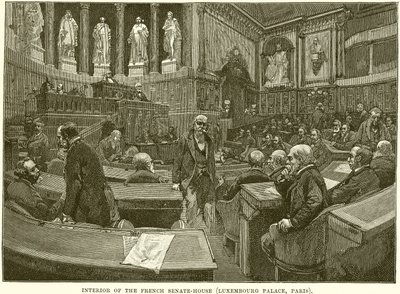 Interior del Senado Francés (Palacio de Luxemburgo, París) de English School