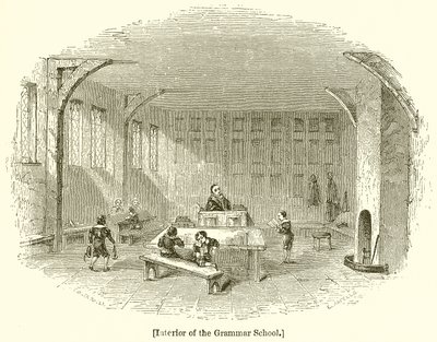 Interior de la escuela de gramática de English School