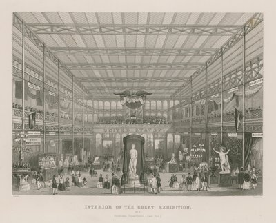 Interior de la Gran Exposición, 1851, Departamento Americano (Extremo Este) de English School