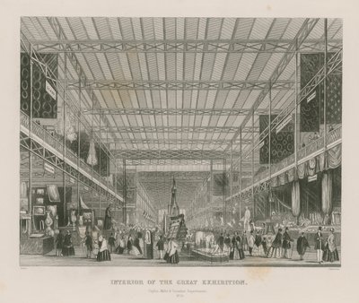 Interior de la Gran Exposición, 1851, Departamentos de Ceilán, Malta y Canadá de English School