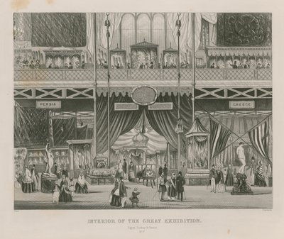 Interior de la Gran Exposición, 1851, Egipto, Turquía y Grecia de English School