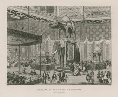 Interior de la Gran Exposición, 1851, Departamento Indio de English School