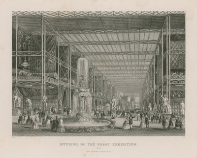 Interior de la Gran Exposición, 1851, desde el Transepto mirando al este de English School