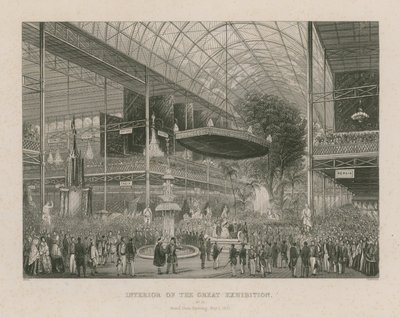 Interior de la Gran Exposición, Gran Inauguración Estatal, 1 de mayo de 1851 de English School