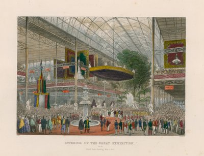Interior de la Gran Exposición, Gran Inauguración Estatal, 1 de mayo de 1851 de English School