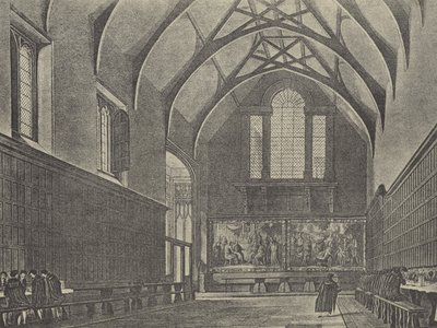 Interior del salón, 1816 (grabado) de English School