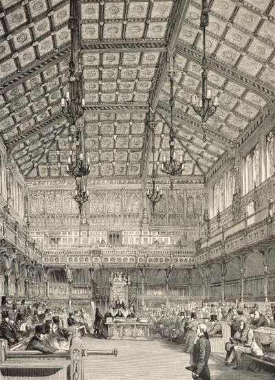 Interior de la Cámara de los Comunes, de 
