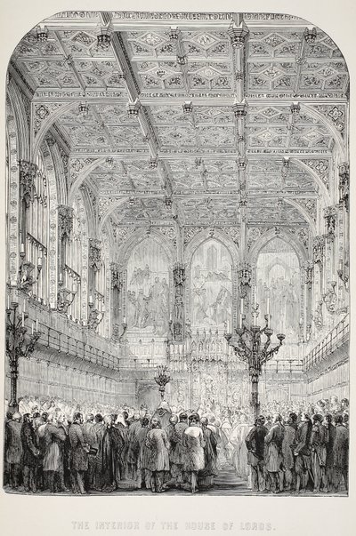 Interior de la Cámara de los Lores de English School