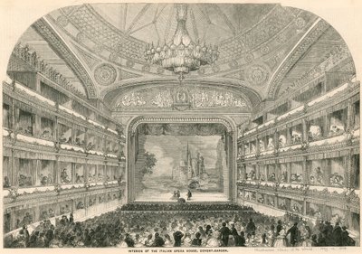 Interior de la Casa de la Ópera Italiana, Covent Garden, Londres de English School
