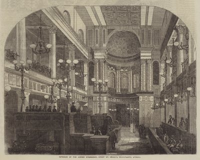 Interior de la sinagoga judía, Great St Helen