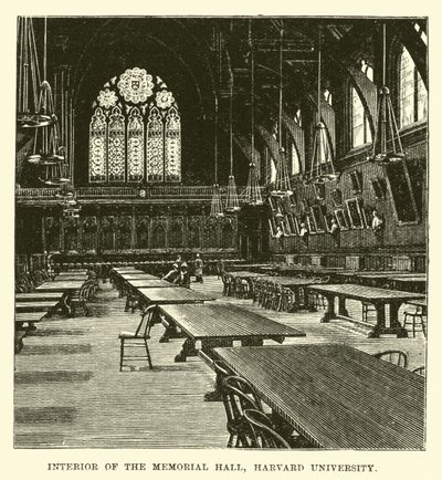 Interior del Salón Memorial, Universidad de Harvard de English School
