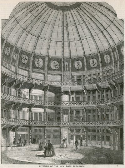 Interior del Nuevo Intercambio de Carbón, Thames Street de English School