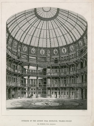 Interior del Nuevo Intercambio de Carbón, Thames Street de English School