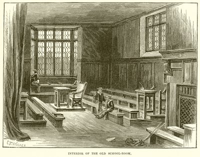 Interior del antiguo salón de clases de English School