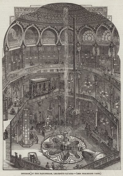 Interior del Panopticon, Leicester-Square (grabado) de English School