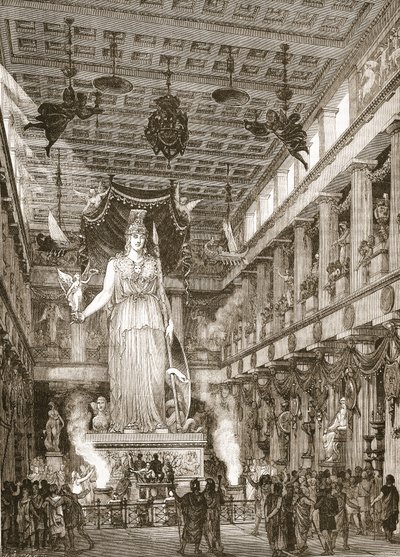 Interior del Partenón, restaurado de English School