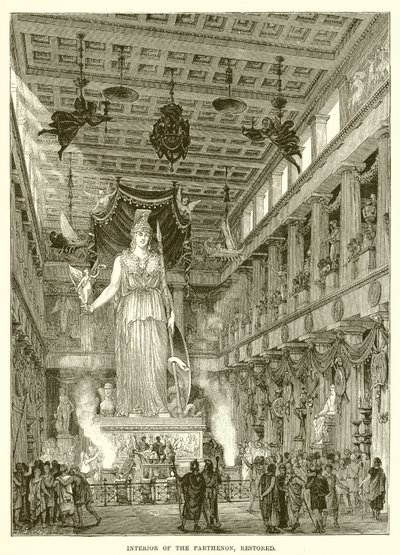Interior del Partenón, restaurado de English School