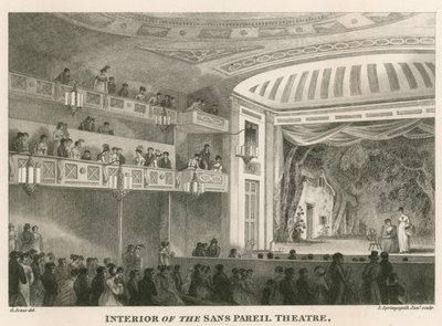 Interior del Teatro Sans Pareil (Teatro Adelphi), Londres de English School