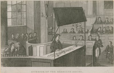 Interior de la Casa de Sesiones, Old Bailey de English School