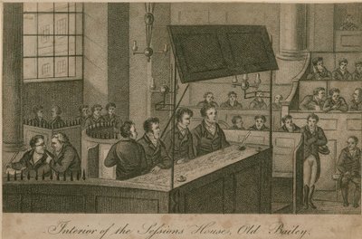 Interior de la Casa de Sesiones, Old Bailey de English School