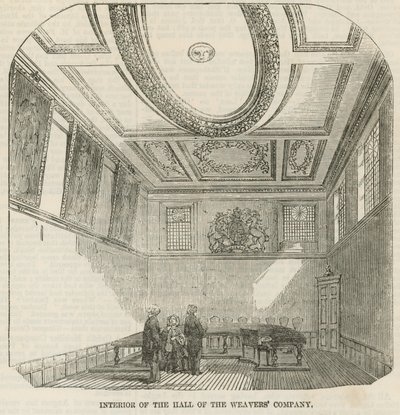 Interior del salón de la Compañía de Tejedores de English School