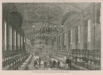 Interior del aula en la Escuela de San Pablo de English School