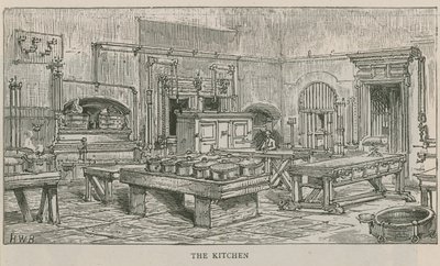 Vista interior de la cocina del Hospital de Chelsea de English School