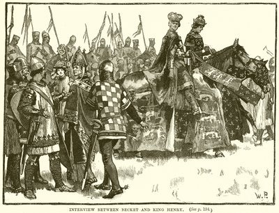 Entrevista entre Becket y el rey Enrique de English School