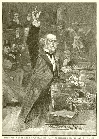 Introducción del Proyecto de Ley de Autonomía: El Sr. Gladstone Pronunciando su Peroración de English School