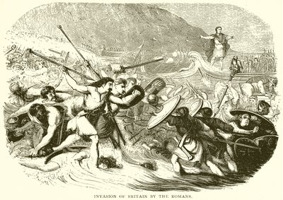 Invasión de Gran Bretaña por los romanos de English School