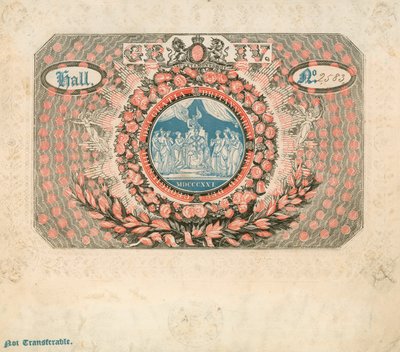 Invitación a la Coronación de Jorge IV en 1821 de English School