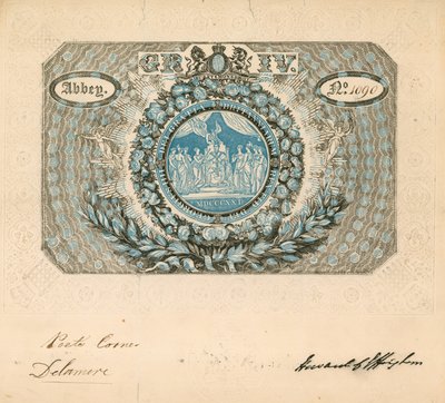Invitación a la Coronación de Jorge IV en 1821 de English School
