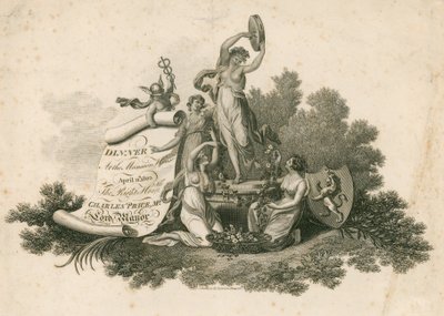 Invitación a la Cena del Lord Mayor en Mansion House, Londres, 11 de abril de 1803 de English School