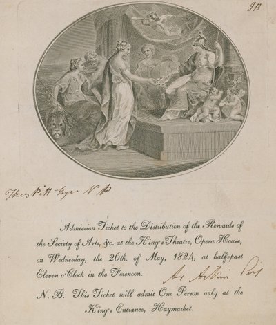 Invitación a la distribución de premios de la Sociedad de las Artes de English School
