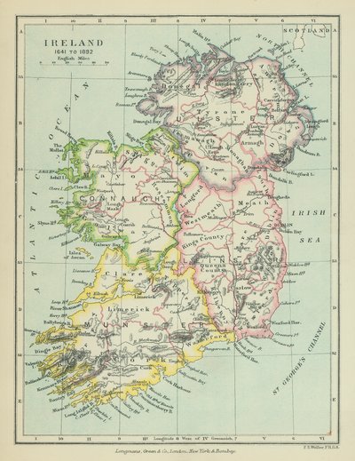 Irlanda (litografía en color) de English School