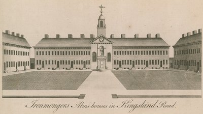 Casas de beneficencia de los Ferreteros en Kingsland Road de English School