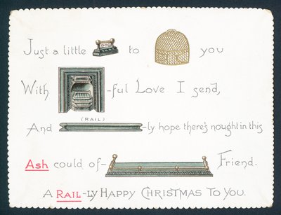 Artículos de ferretería, Tarjeta de Navidad de English School