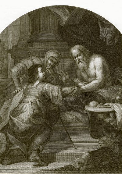Isaac bendiciendo a Jacob de English School