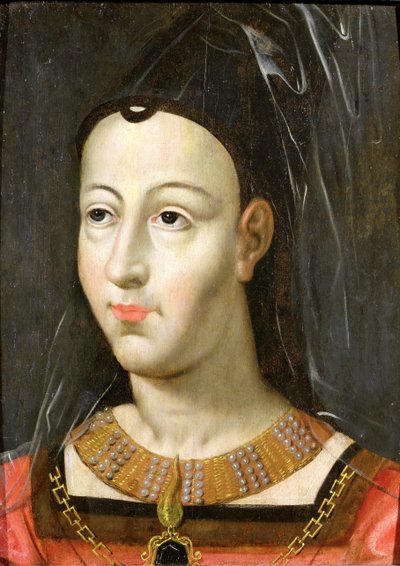 Isabel de Borbón (con la inscripción "Margarita de York") c.1581-1613 (óleo sobre tabla) de English School