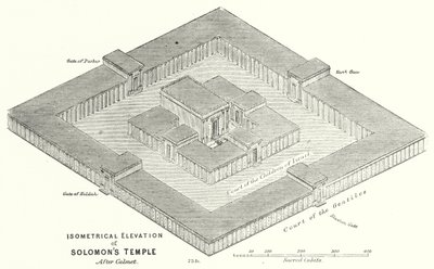 Elevación isométrica del Templo de Salomón, según Calmet de English School